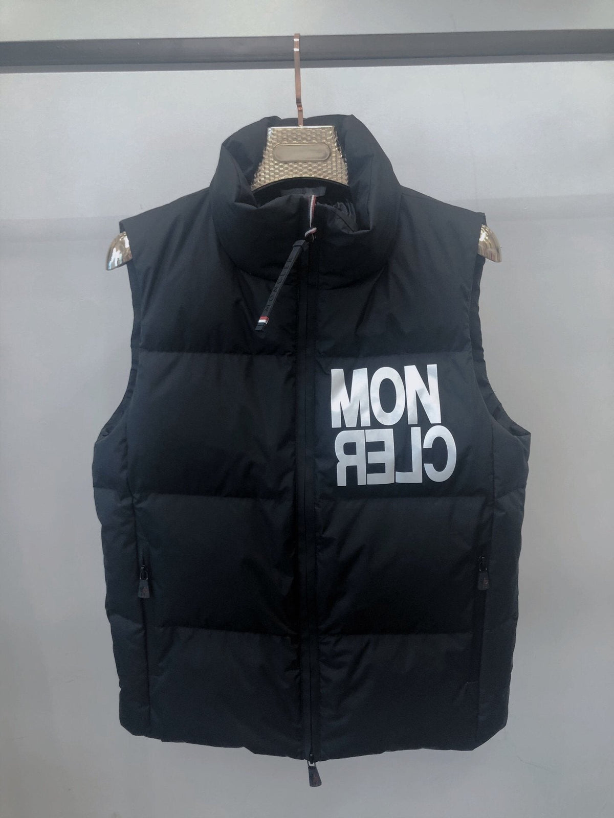 Moncler Black Quilted Down Vest — hero